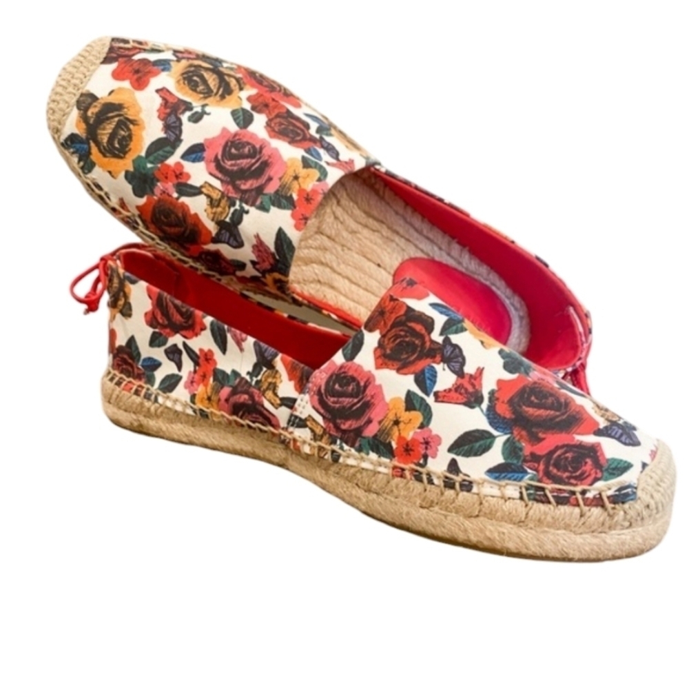 Vera Bradley sz 10 havana rose floral espadrilles shoes rose floral red SH101